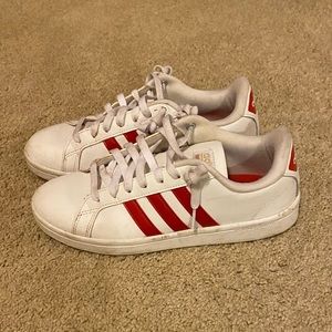 Red Stripe Adidas. Size 7.